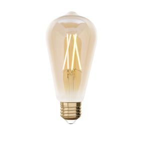 Lutec Smart LED bulb - Lutec Connect - Ø 6,4 x 14 cm - E27 - 7,5W - fonction dimming via app - 2200 à 5500K - ambre