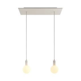 Creative Cables - lampe suspendue 2L - 67,5 x 120 cm - blanc