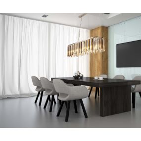 Searchlight Clarissa - lampe suspendue - 100 x 25 x 150 cm - ambre