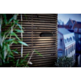 Nordlux Front - applique murale extérieure - 26 x 6,8 cm - 8W LED inclus - IP44 - noir