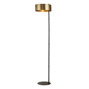 Searchlight Knox - lampadaire - Ø 30 x 149 cm - noir et or