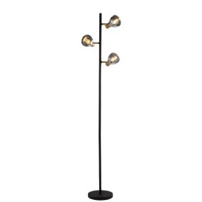 Searchlight Westminster lampadaire - 33 x 22 x 153 cm - noir et laiton satiné
