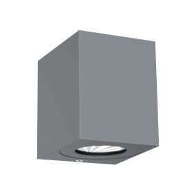 Nordlux Canto Kubi 2 - applique murale extérieure - 8,7 x 10,4 x 10 cm - 2 x 6W LED incl. - IP44 - gris