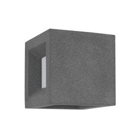 Nova Luce Castro - applique murale d'extérieur - 16 x 16 x 16 cm - IP65 - gris