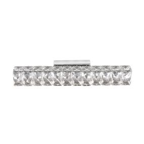 Nova Luce Corona - applique murale - 40 x 7 x 7 cm - 8W LED inclus - chrome