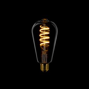 ETH Edison Spiral LED Filament ST64 - E27 - 8W dimmable - 1800K - fumé