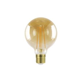 Ampoule LED intégrée - Ø 9,5 x 14 cm - 5W dimmable - 1800K - ambre