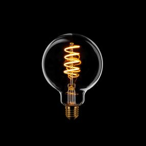 ETH Globe Spiral LED Filament - Ø 9,5 cm - E27 - 3 niveaux de gradation - 7W - 1800K - transparent