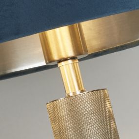 Searchlight London - lampe à poser - Ø 38 x 63 cm - argent et bleu-vert
