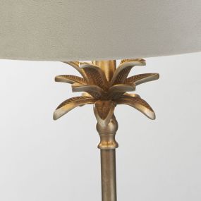 Searchlight Palm - lampe à poser - Ø 38 x 65 cm - nickel antique et gris