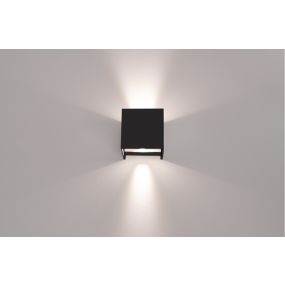 Century Italia Appalque - Applique d'extérieur avec 2 faisceaux lumineux réglables - 12 x 12 x 12 cm - 20W LED incl - couleur de lumière réglable - IP65 - noir