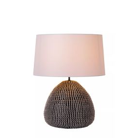 Lucide Maduka - lampe à poser - Ø 45 x 61 cm - noir et blanc