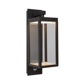 Lucide Clairette - Applique d'extérieur avec détecteur de mouvement - 12 x 38 x 16 cm - 15W LED incl. - IP54 - anthracite