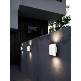 Nordlux Smart Grip - applique murale - éclairage intelligent - 9,7 x 15 x 18 cm - 9W LED incl - IP54 - blanc