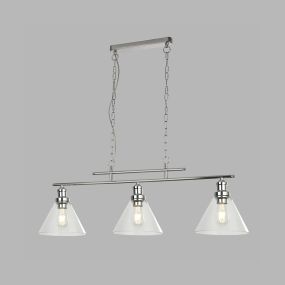 Searchlight Pyramid - lampe suspendue - 95 x 23 x 87 cm - chrome