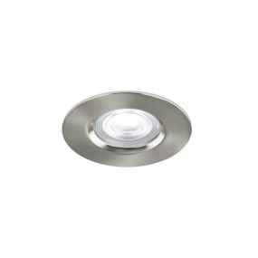 Nordlux Smart Don - spot encastré - éclairage intelligent - Ø 85 mm, Ø 72 mm encastré - 4,7W LED inclus - IP65 - nickel brossé