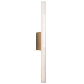 Maxlight Fayette - applique murale en saillie - 12 x 6 x 91 cm - 18W LED inclus - IP44 - or