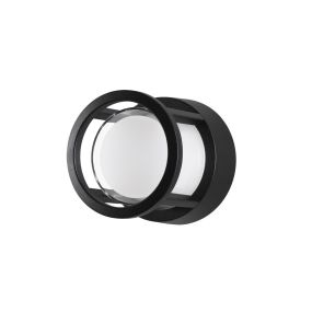 Nova Luce Agosto - applique d'extérieur - Ø 11 x 11 cm - 6W LED incl. - IP54 - noir