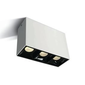 ONE Light Surface Shop Square Boxes - plafonnier - 14,6 x 5,4 x 10 cm - 3 x 7W LED incl. - blanc