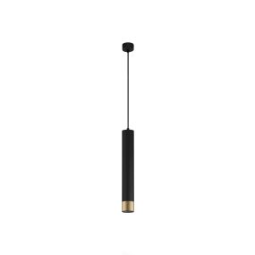 Nova Luce Picto - lampe suspendue - Ø 6 x 240 cm - noir et or