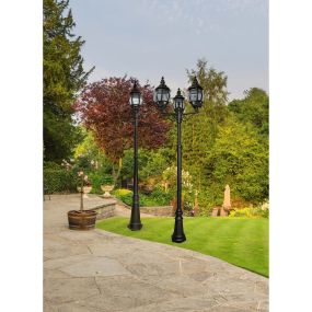 Searchlight Bel Aire - lampadaires - Ø 22 x 105 cm - IP23 - noir