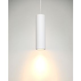 Lucide Gipsy - lampe suspendue - Ø 7 x 130 cm - blanc