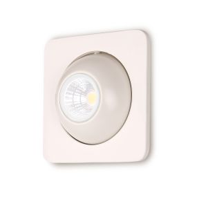 Maxlight Technical Spot H0068 - spot encastré 1L - 110 x 110 mm, Ø 75 mm taille d'encastrement - 8W LED incl. - blanc