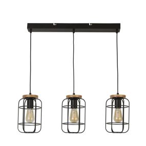 Searchlight Vision - lampe suspendue - 71 x 130 cm - noir mat