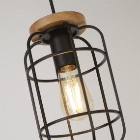 Searchlight Vision - lampe suspendue - 71 x 130 cm - noir mat