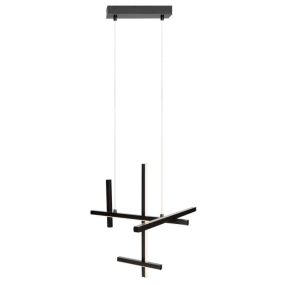 Maxlight Soho - lampe suspendue - 45,5 x 30 x 230 cm - 25W LED incl - noir
