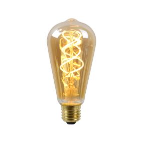 Lucide Ampoule LED Capteur crépusculaire - Ø 6 cm - E27 - 4W non-dimmable - 2200K - ambre