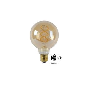 Lucide Ampoule LED Capteur crépusculaire - Ø 9,5 x 13,8 cm - E27 - 4W non-dimmable - 2200K - ambre