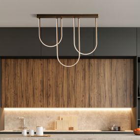Searchlight Chime - plafonnier - 100 x 92 cm - 35W LED dimmable inclus - bronze