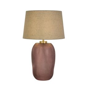 Searchlight Amethyst - lampe à poser - Ø 33 x 53 cm - rose et beige