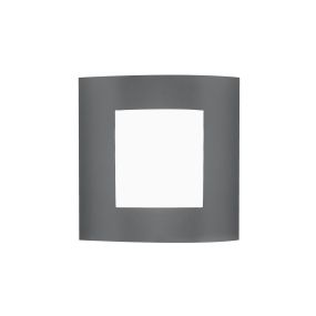Nova Luce Zenith - Applique d'extérieur - 23 x 9,5 x 26,4 cm - IP44 - gris foncé et blanc