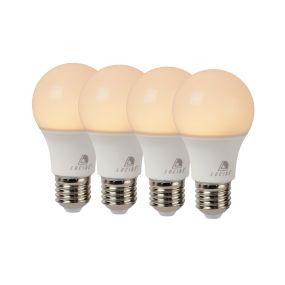 Lucide Ampoule LED (lot de 4) - Ø 6 x 10,8 cm - E27 - 7W non-dégradable - 2700K - albâtre