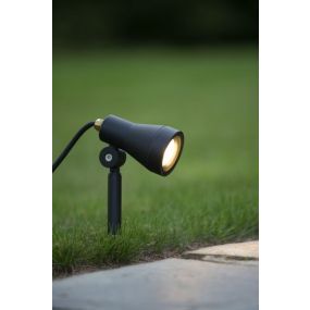 Lucide Spike - spot au sol sur pic - 6,5 x 10,8 x 42 cm - 5W LED incl. - IP54 - noir