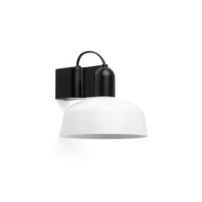 Faro Tatawin - applique - Ø 18,4 x 15,5 cm - noir satiné et blanc brillant