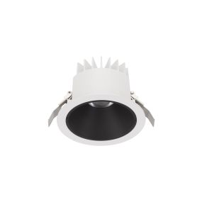 Nova Luce Brady - spot à encastrer - Ø 14 x 9 cm - Ø 130 mm encastré - 20W LED incl. - IP67- blanc avec noir