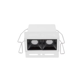 Nova Luce Akira - spot à encastrer - 7,1 x 7,2 cm - 72 x 41 mm taille d'encastrement - 5W LED incl. - noir - blanc chaud