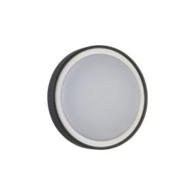 Projectlight Henry - plafonnier - Ø 26 x 4,4 cm - 15W LED incl. - IP54 - gris foncé