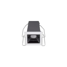 Nova Luce Akira - spot à encastrer - 4,5 x 4,5 cm - 37 x 37 mm taille d'encastrement - 3W LED inclus - noir - blanc chaud