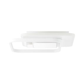 Brilliant Geron - plafonnier/mural - 31 x 31 x 6 cm - 24W LED incl - blanc