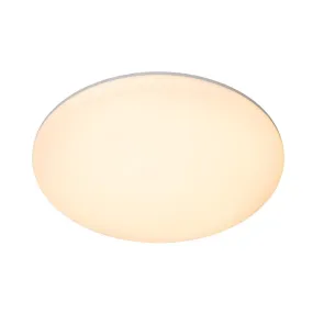 Lucide Olson - plafonnier - Ø 35 x 4,7 cm - 36W LED dimmable inclus - opale et blanc