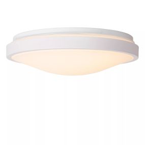 Lucide Dasher - plafonnier - Ø 34,8 x 9,8 cm - 18W LED incl - IP44 - blanc