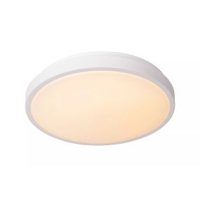 Lucide Dasher - plafonnier - Ø 34,8 x 9,8 cm - 18W LED incl - IP44 - blanc