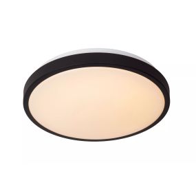 Lucide Dasher - plafonnier - Ø 34,8 x 9,8 cm - 18W LED incl - IP44 - noir