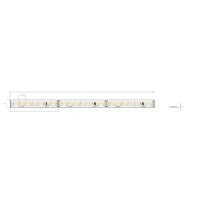 Klus Bande LED - largeur 1cm, longueur 500cm - 24Vdc - dimmable - 24W LED par mètre - 160 LED par mètre - 5000K