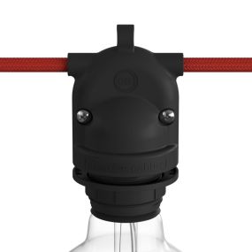 Creative Cables Eiva 2-way - support de câble en silicone - 6 x 7,5 cm - IP65 - noir