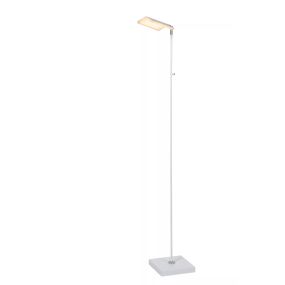 Lucide Aaron - lampadaire - 20 x 20 x 134 cm - 10W dim to warm LED incl - blanc